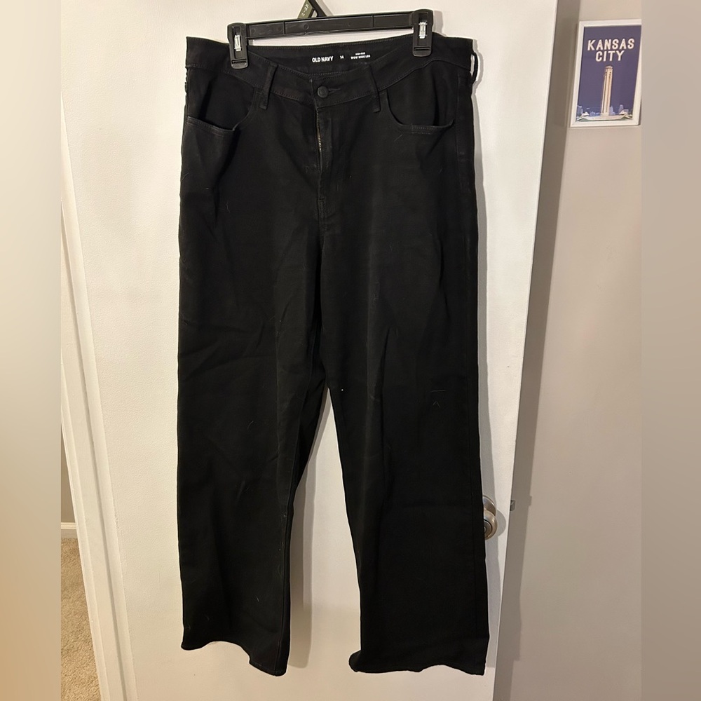 Old Navy Black Women's wide leg Jeans